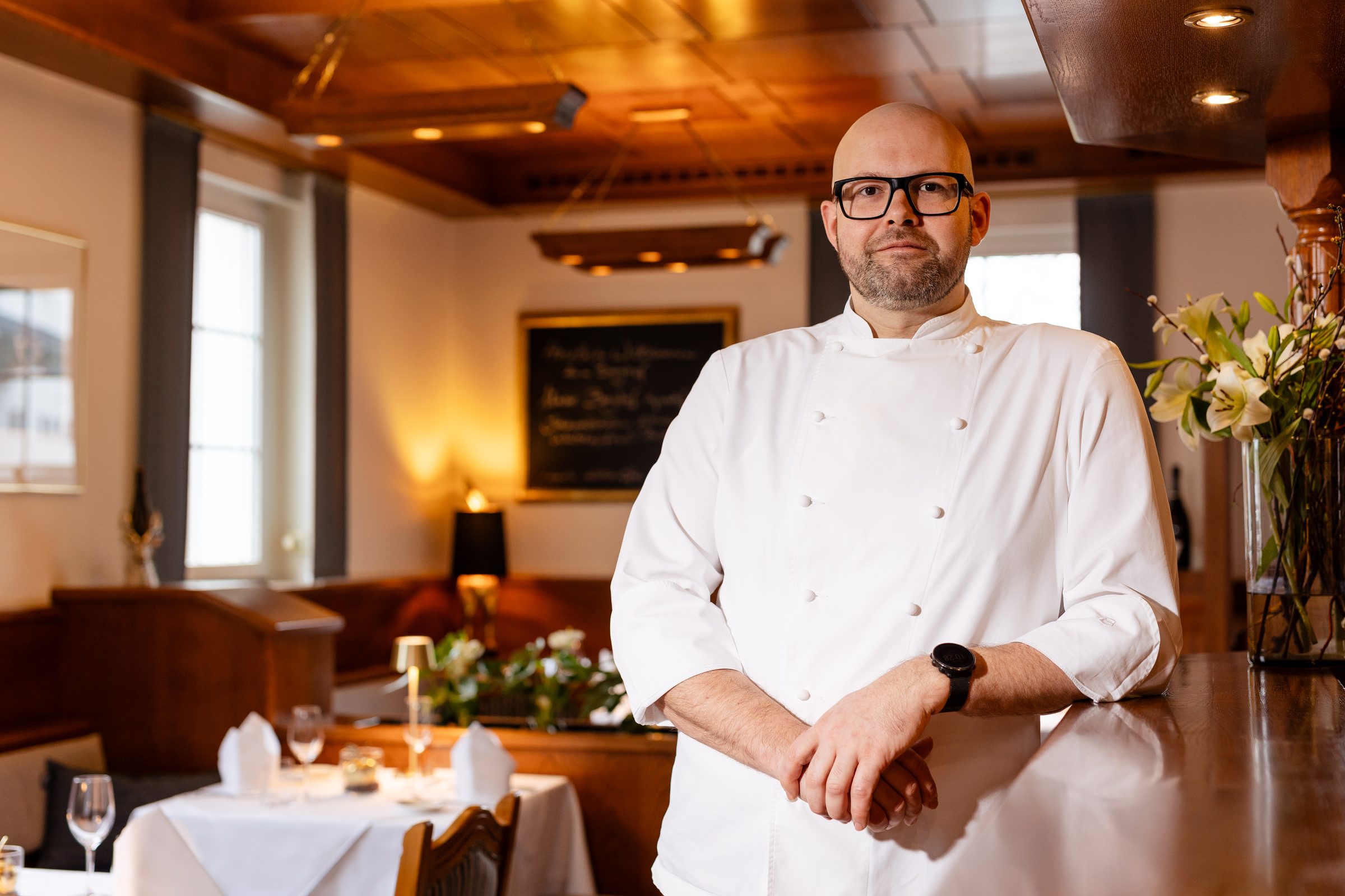 Küchenchef Jens Franke im Gastraum
